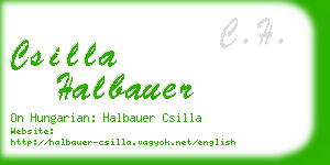 csilla halbauer business card